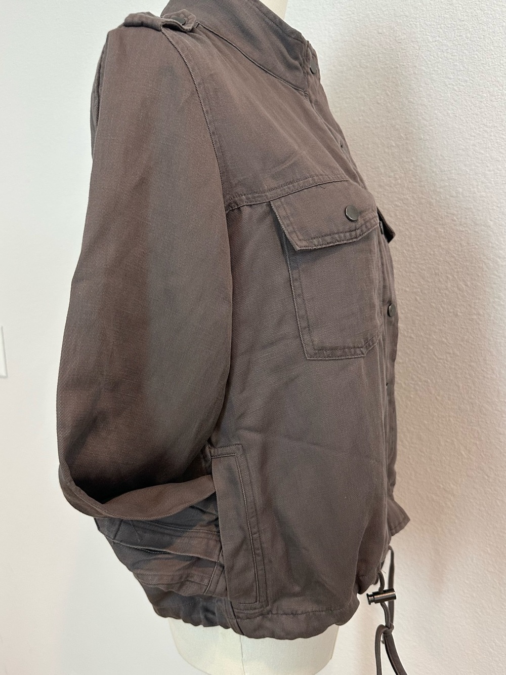 Rails Collins Linen Blend Utility Jacket Slate Gray XS Lightweight - Picture 8 of 14
